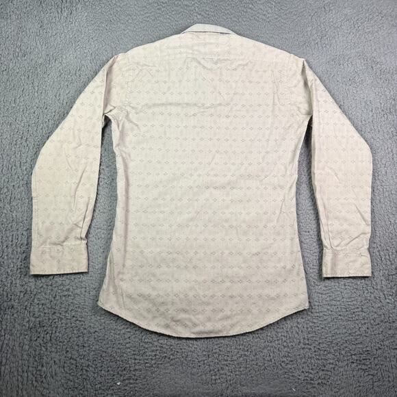 Vintage Yves Saint Laurent Dress Shirt Men 14.5 32/33 (S) Brown Pattern Italy - Picture 7 of 11